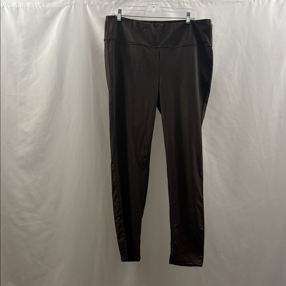Seven Jeans 7 Dark Brown Faux Leather Leggings XXL - Picture 2 of 11